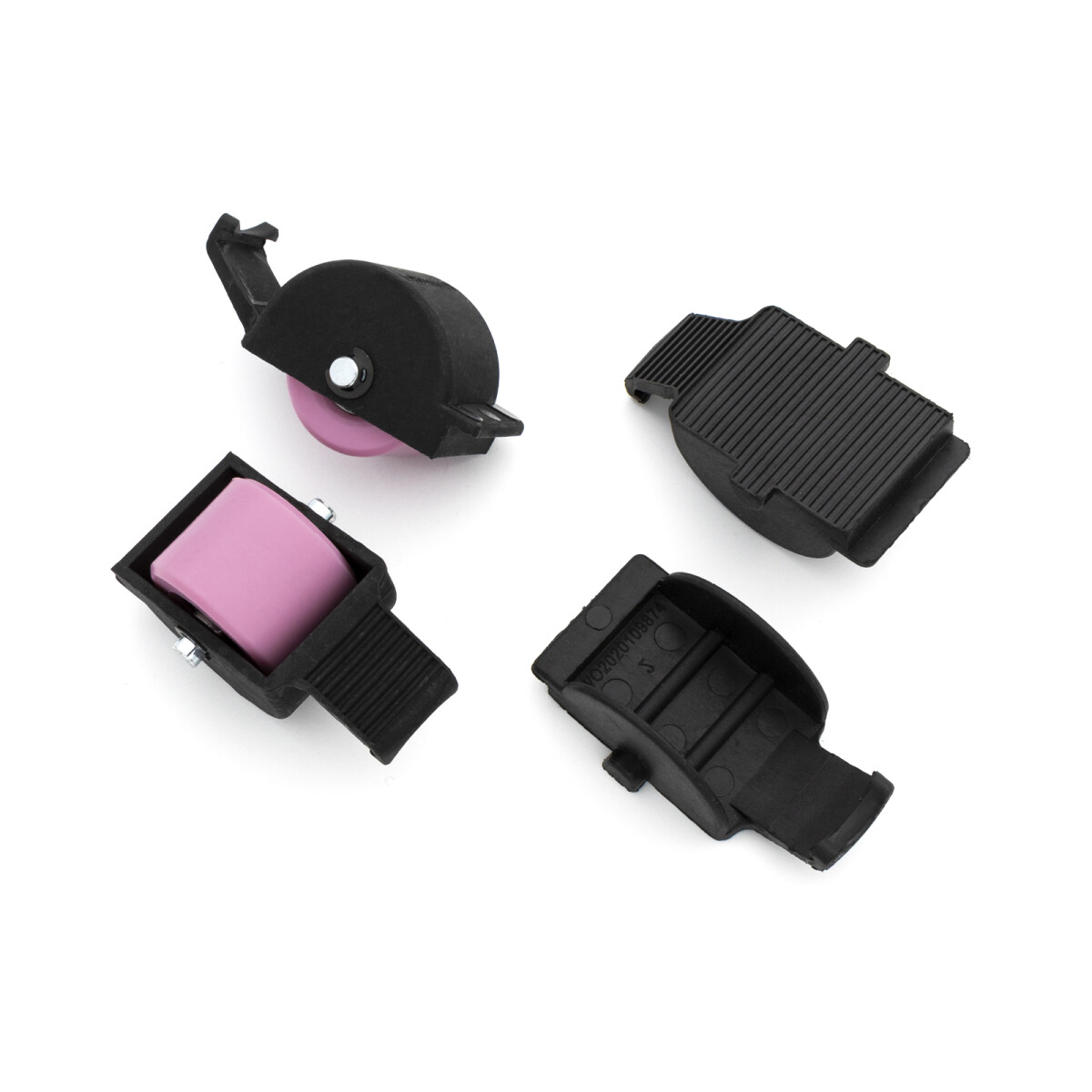 Replacement wheel set incl. covers black/pink